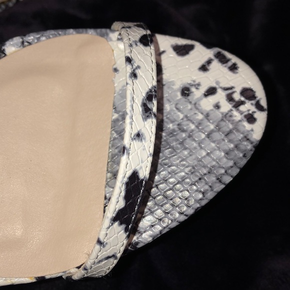 Snake Print Heeled Sandals - Picture 2 of 3